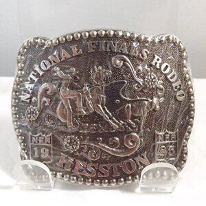 1985 Hesston National Finals Rodeo New Old Stock Belt Buckle